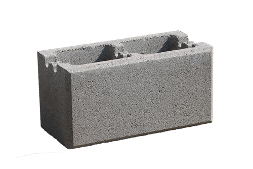 Betonová tvarovka hladká KBF 20-7 A Přírodní s drážkou