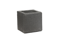 Betonová tvarovka hladká, koncová poloviční KBF 20-11 AP Černá