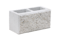 Betonová tvarovka jednostranně štípaná KBF 20-1 B Bílá