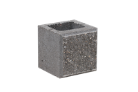 Betonová tvarovka jednostranně štípaná poloviční KBF 20-1 BP Černá