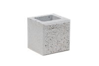 Betonová tvarovka jednostranně štípaná poloviční KBF 20-1 BP Bílá