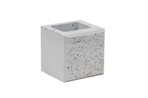 Betonová tvarovka jednostranně štípaná poloviční KBF 20-1 BP Bílá