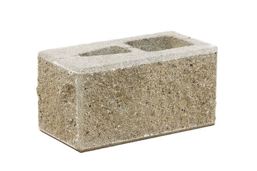 Betonová tvarovka, dvoustranně (rohově) štípaná KBF 20-5 B  Římsko-písková C8