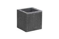 Betonová tvarovka škrábaná poloviční KBF 20-7 SP Černá