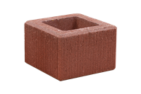 Betonová tvarovka sloupová škrábaná KBF 30-15 S Červená