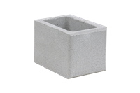 Betonová tvarovka hladká poloviční KBF 30-7 AP Bílá
