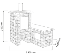 Udírna VESUV KBF štípaná levá Přírodní