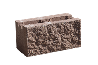 Betonová tvarovka dvoustranně štípaná KB 7-21 B s drážkou Hnědá