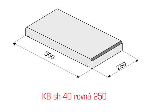 Betonová sloupová hlavice KB sh-40 Rovná 250 Hnědá