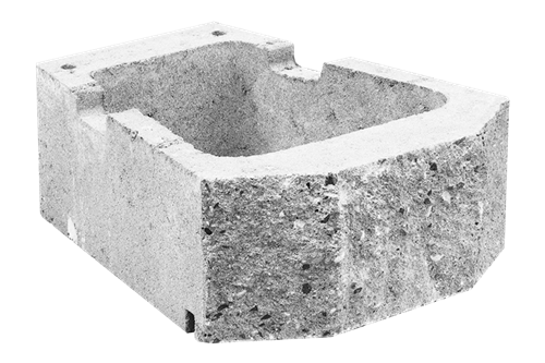 GEOSTONE SHELF štípaný Bílá