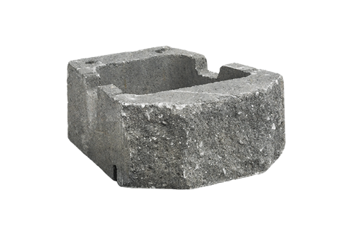 GEOSTONE miniSHELF štípaný Bílá natur-černá C8